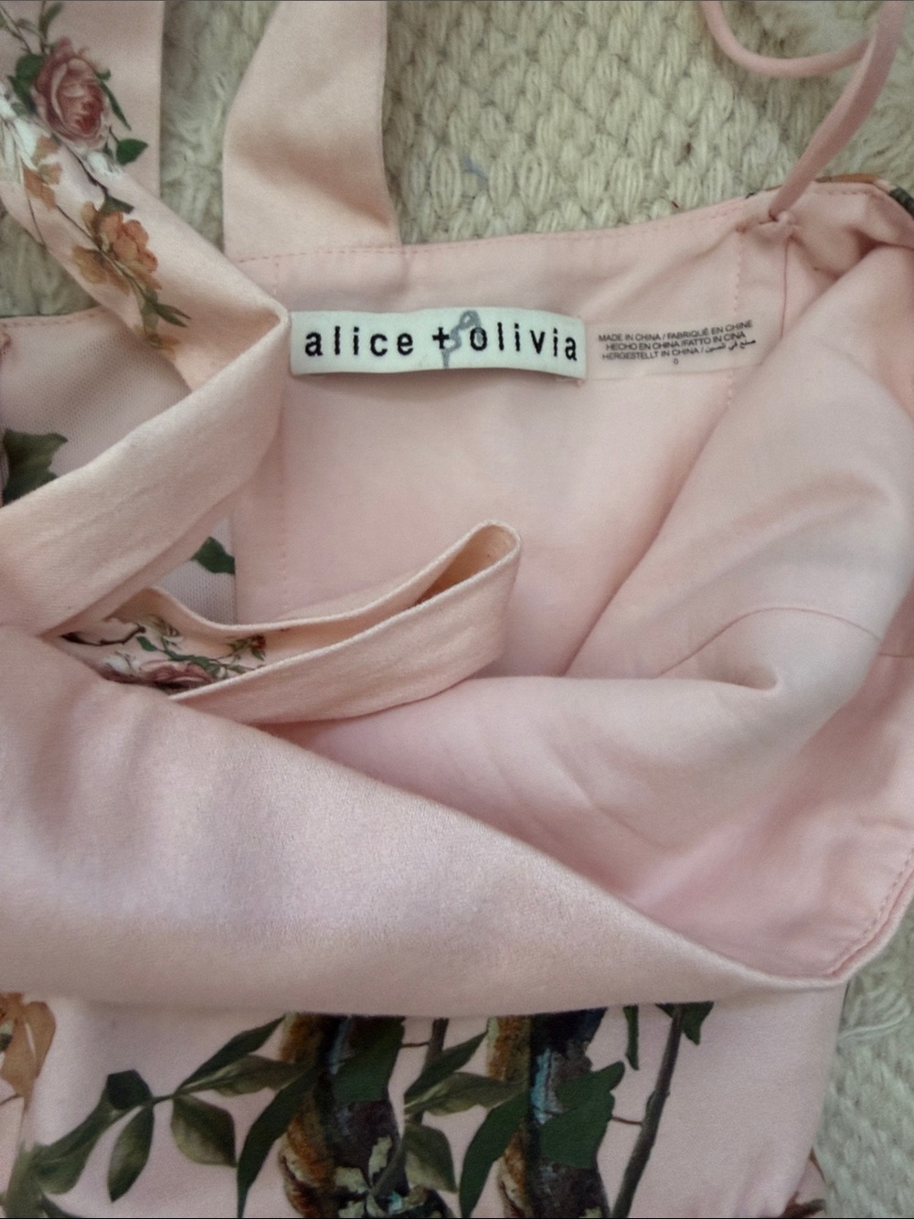 Alice + Olivia Hana Floral Tie Shoulder Maxi Dress - Picture 6 of 7